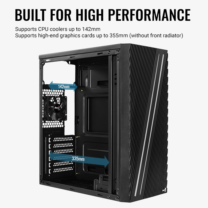 AeroCool Streak boîtier PC RGB tour moyenne