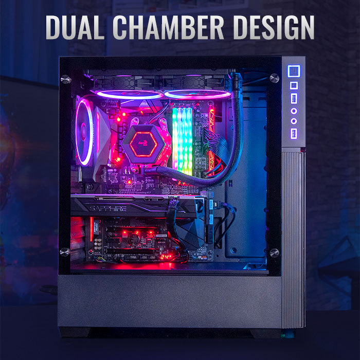 AeroCool Playa boîtier PC moyen tour RGB verre trempé