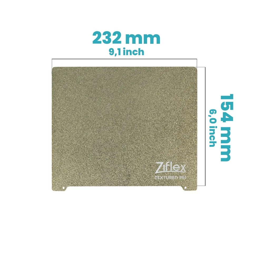 Zimple Ziflex Upper Surface PEI 232 x 154 mm Flashforge