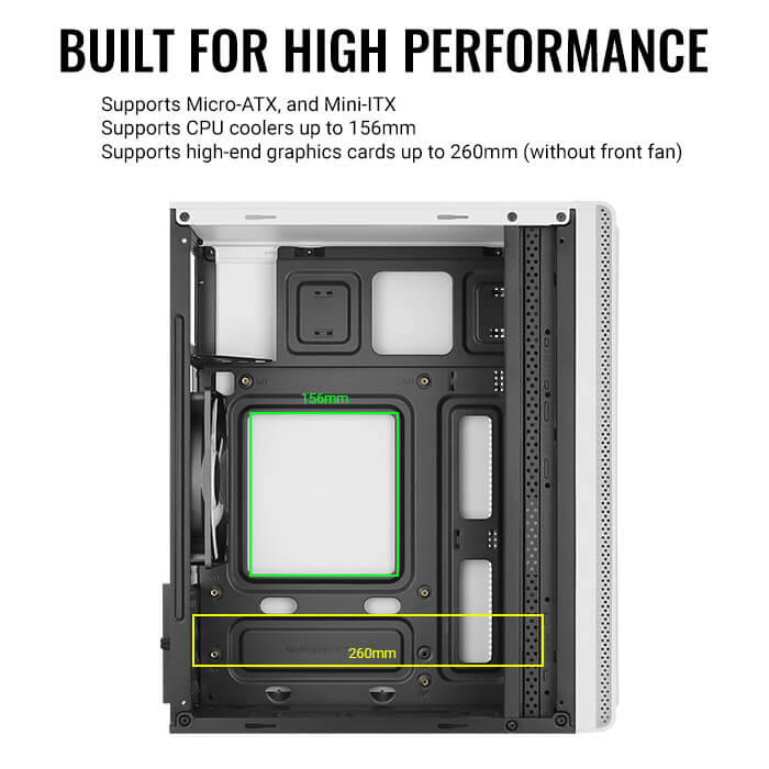 AeroCool Evo Mini White boitier PC mini tour blanc