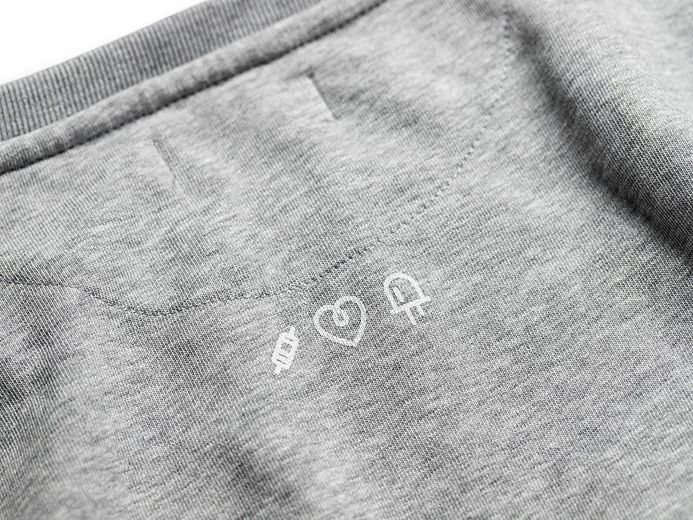 Arduino Sweat col rond gris M coton recyclé