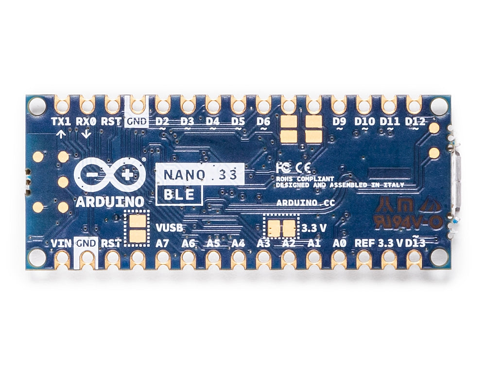 Arduino Nano 33 BLE carte microcontrôleur Bluetooth sans headers