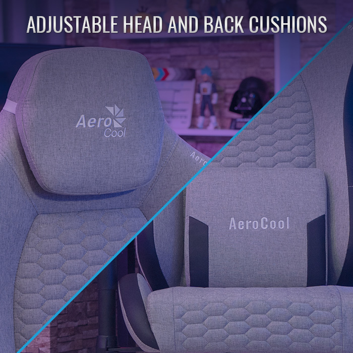 AeroCool CROWN PLUS AeroWeave fauteuil gaming tissu noir
