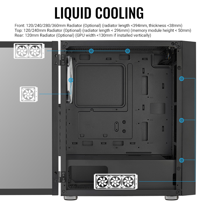 AeroCool Graphite boîtier PC moyen tour noir