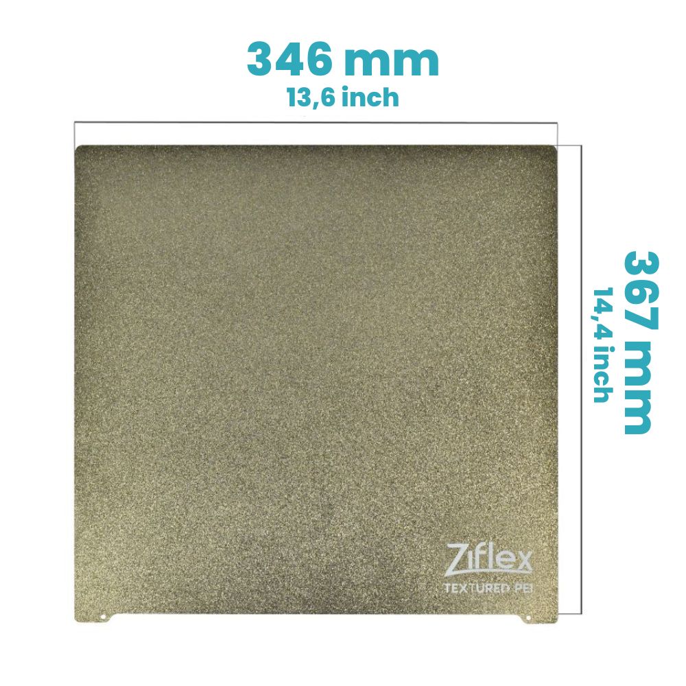 Ziflex Plateau Flexible PEI 346x367 mm Raise3D Pro3 Texturé