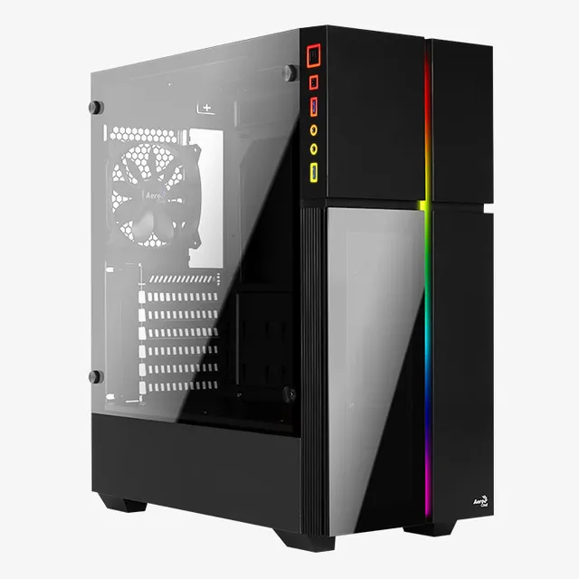 AeroCool Playa boîtier PC moyen tour RGB verre trempé