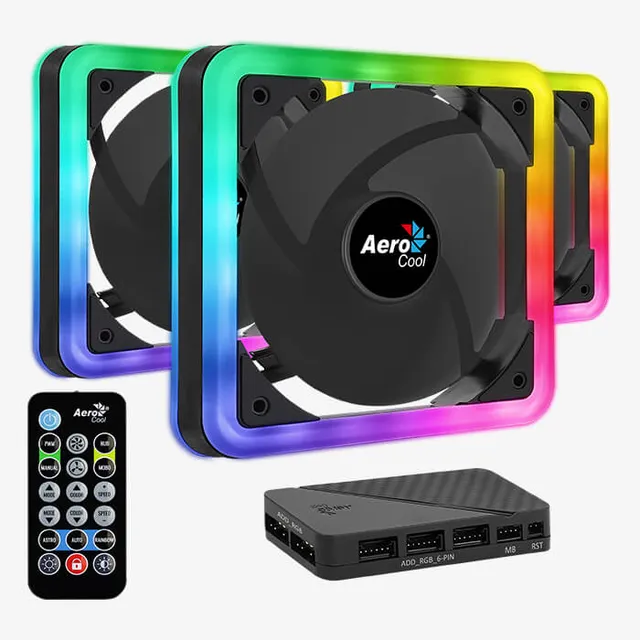 AeroCool Edge 14 Pro ventilateur ARGB 140mm kit x3