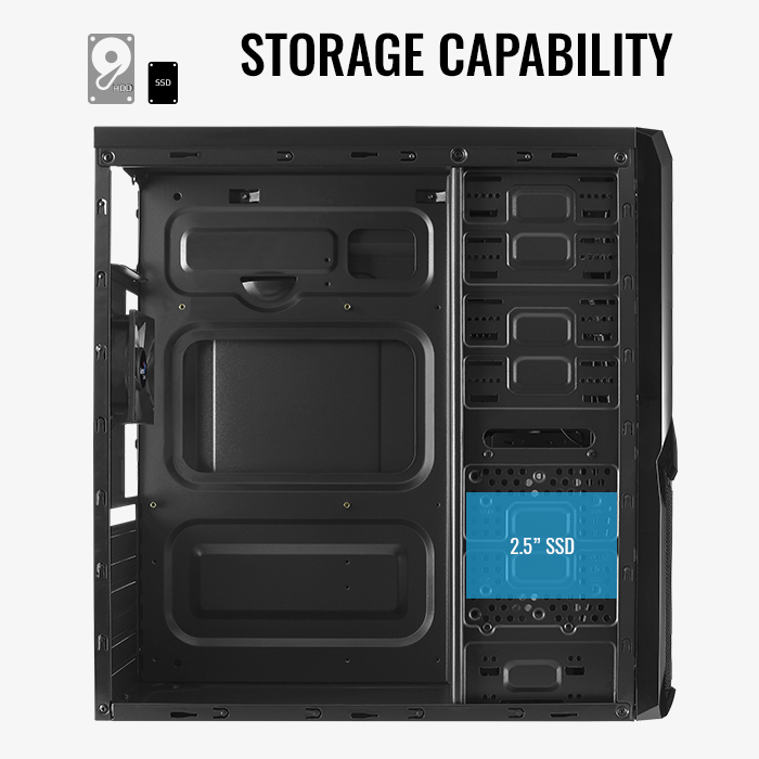 AeroCool QS-180 boîtier PC mini tour compact noir