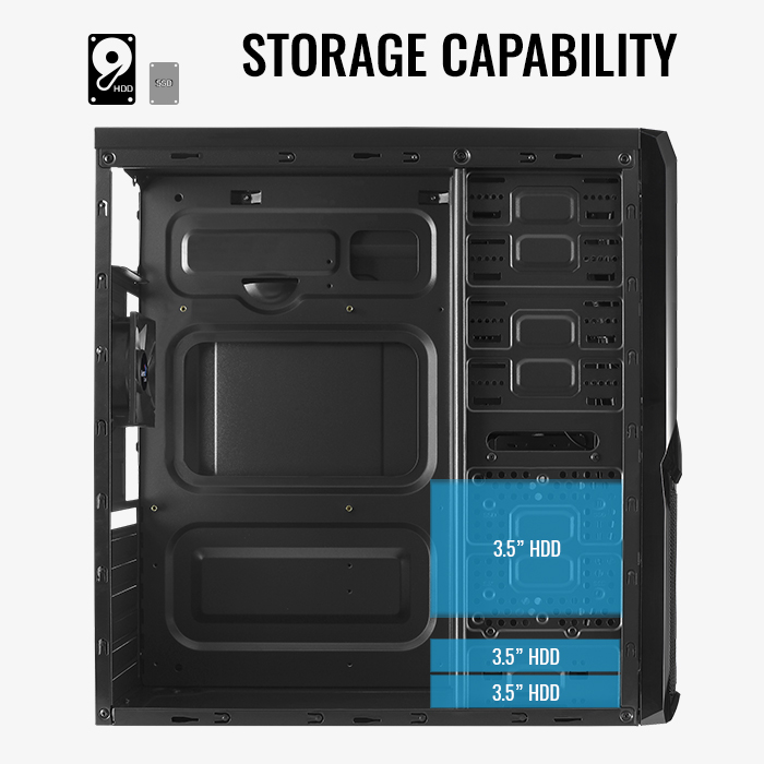 AeroCool QS-180 boîtier PC mini tour compact noir