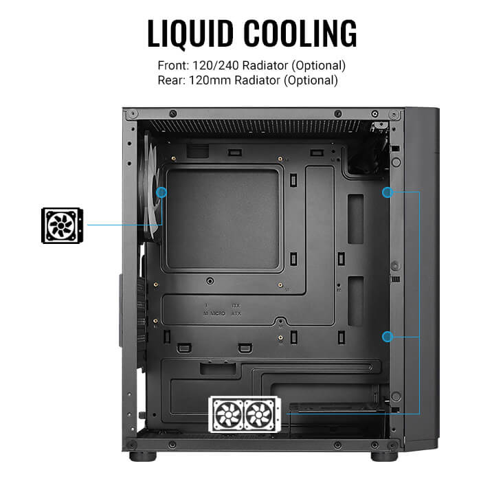 AeroCool Hexform boîtier PC moyen tour noir ATX