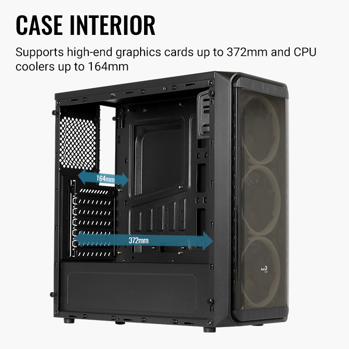 AeroCool SI-5200 RGB boîtier PC moyen tour noir