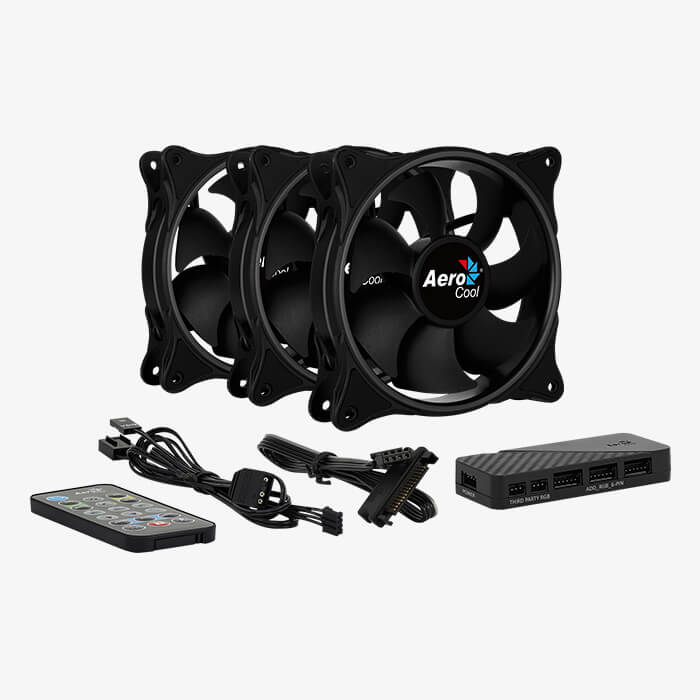 AeroCool Eclipse 12 Pro ventilateur PC 120mm ARGB kit x3