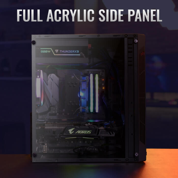 AeroCool Split boitier PC RGB acrylique moyen tour