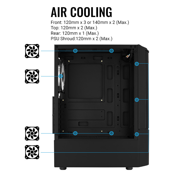AeroCool Quantum Mesh boîtier PC moyen tour mesh noir