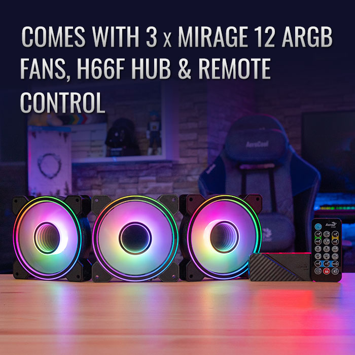 AeroCool Mirage 12 ARGB Pro ventilateur PC 120mm