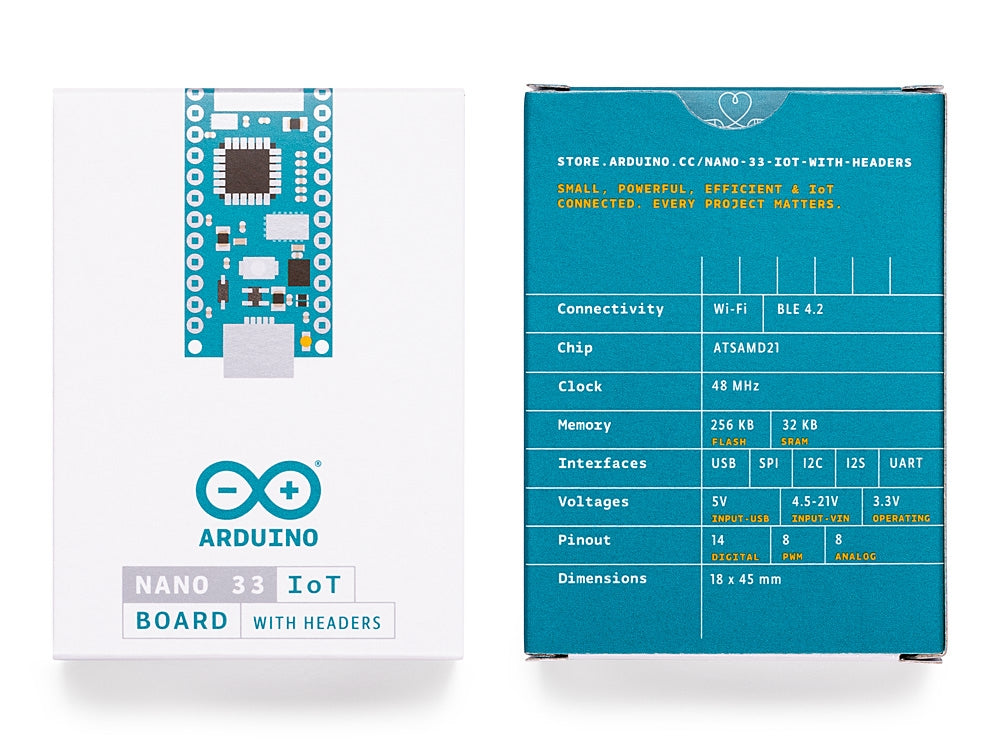 Arduino Nano 33 IoT avec headers WiFi Bluetooth SAMD21