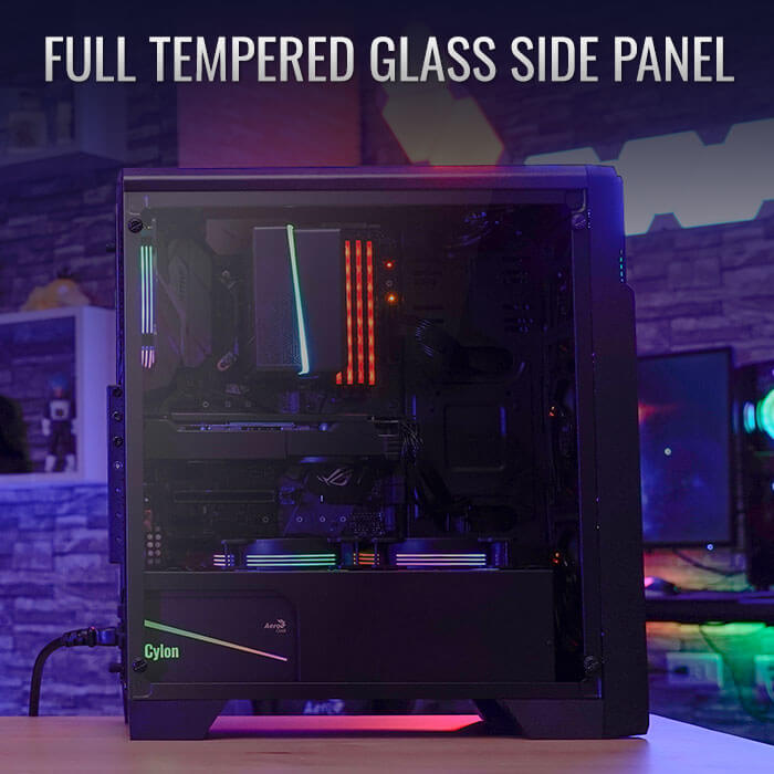 AeroCool Ore boîtier PC verre trempé moyen tour gamer