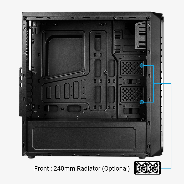 AeroCool SI-5200 RGB boîtier PC moyen tour noir
