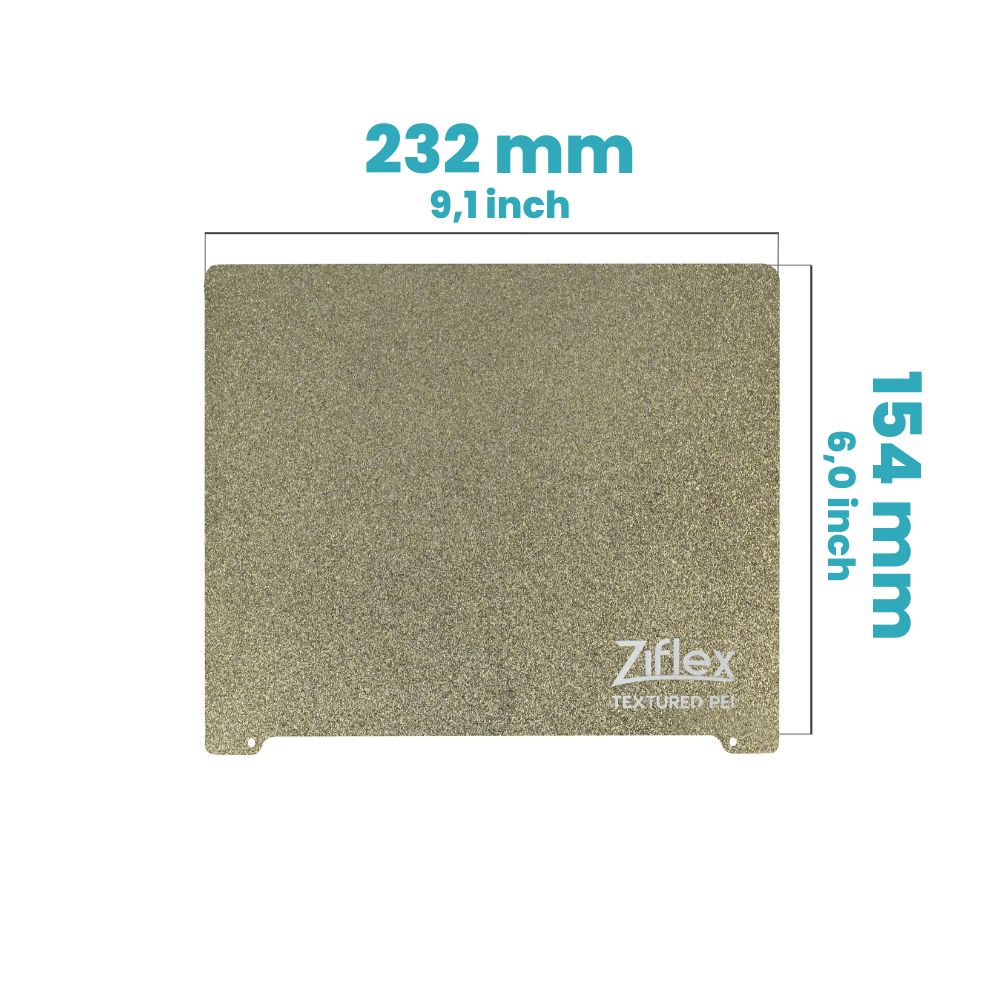 Zimple Ziflex Upper Surface PEI 232 x 154 mm Flashforge