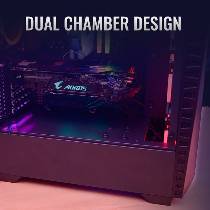 AeroCool Scar boîtier PC moyen tour RGB verre trempé