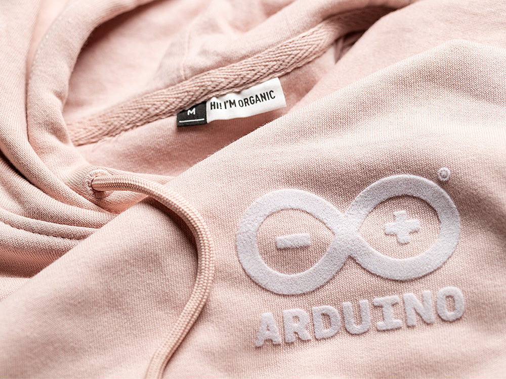 Arduino Organic Hoodie sweat à capuche rose L