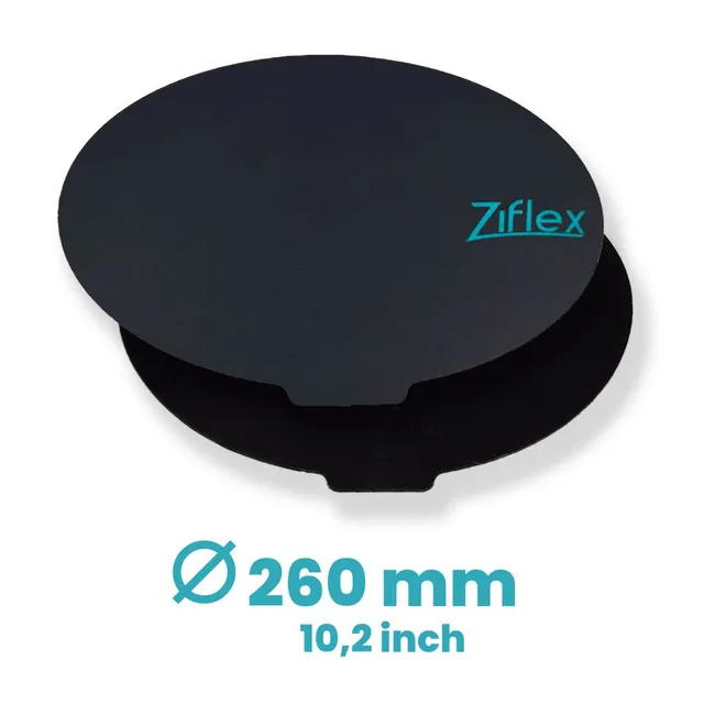 Zimple Ziflex Ultimate 260mm plaque impression Flsun QQ-S