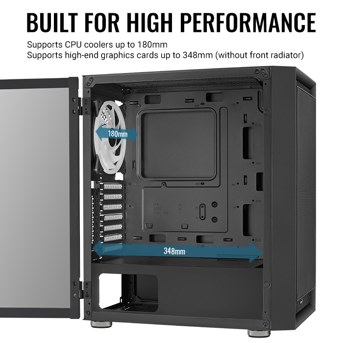 AeroCool Graphite boîtier PC moyen tour noir