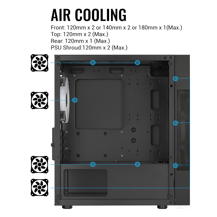 AeroCool Atomic Lite ventilateur PC boîtier