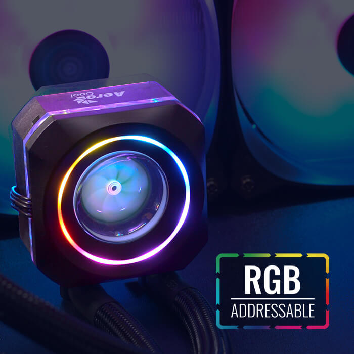 AeroCool Pulse L240F watercooling 240 mm RGB 2x12 cm