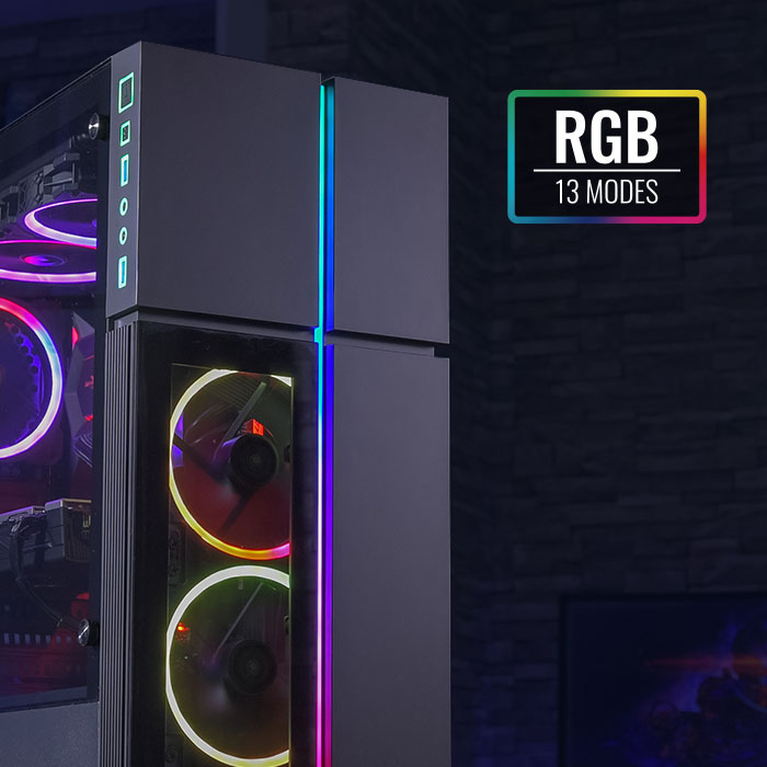AeroCool Playa boîtier PC moyen tour RGB verre trempé