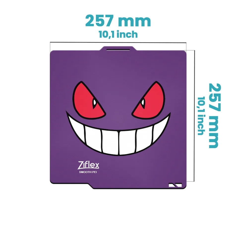 Zimple Ziflex Plateau Flexible PEI 257x257 mm Lisse Ecto Bambu