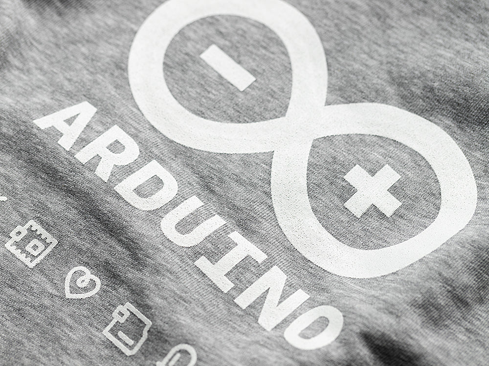 Arduino Sweat col rond gris M coton recyclé