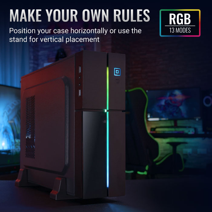 AeroCool Playa Slim boitier PC slim tour RGB vertical