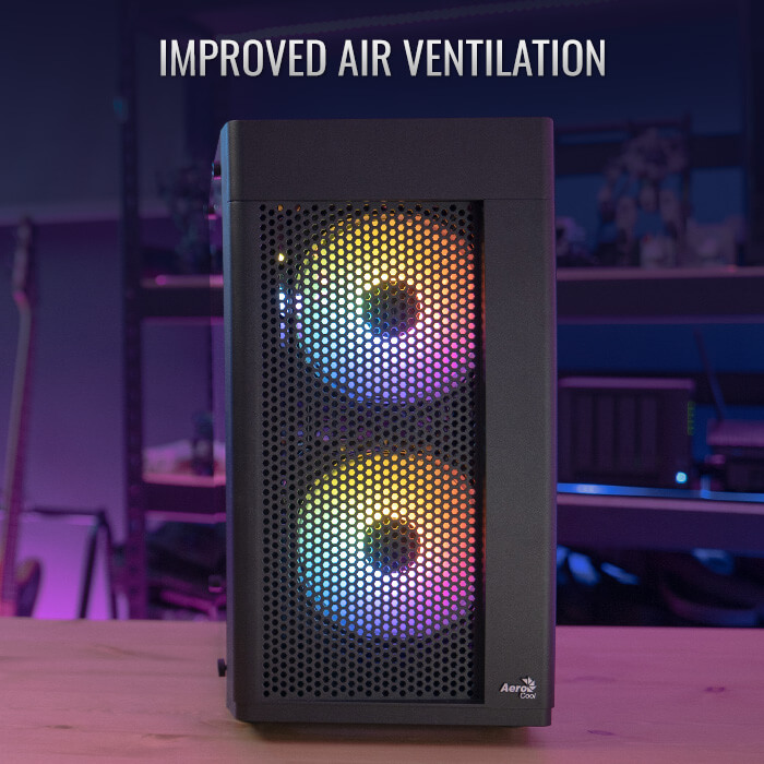 AeroCool Hexform boîtier PC moyen tour noir ATX