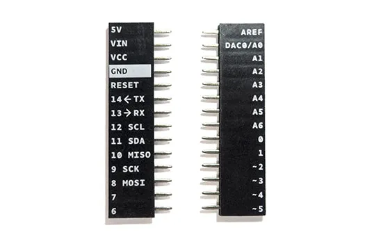 Arduino MKR1000 Barrettes femelles 14 broches imprimé