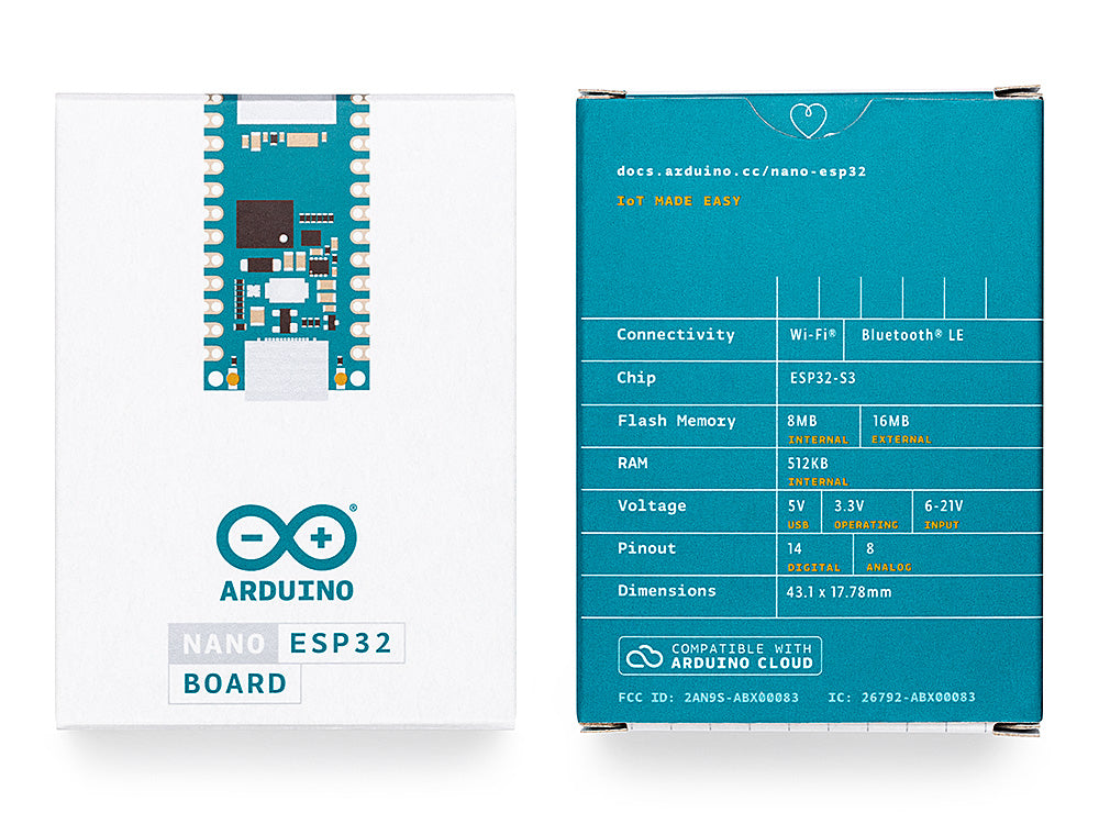 Arduino Nano ESP32 carte WiFi Bluetooth IoT