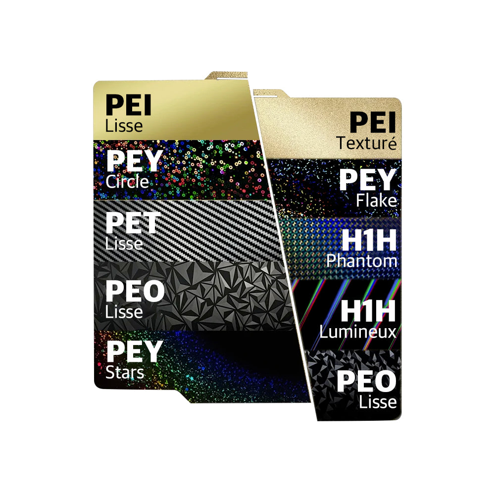 Zimple Ziflex PEI texturé plateau Bambu Lab 257x257 mm