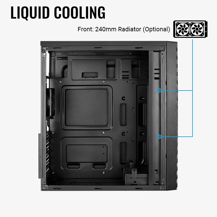 AeroCool Streak boîtier PC RGB tour moyenne