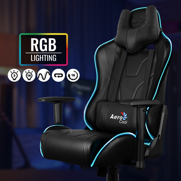 AeroCool AC220 Air RGB chaise gaming LED cuir