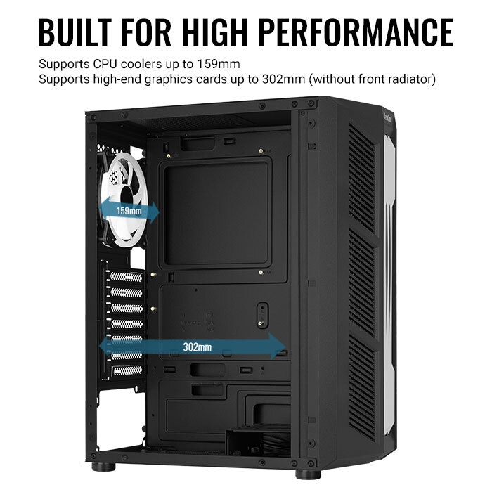 AeroCool Prime ARGB boîtier PC moyen tour ARGB