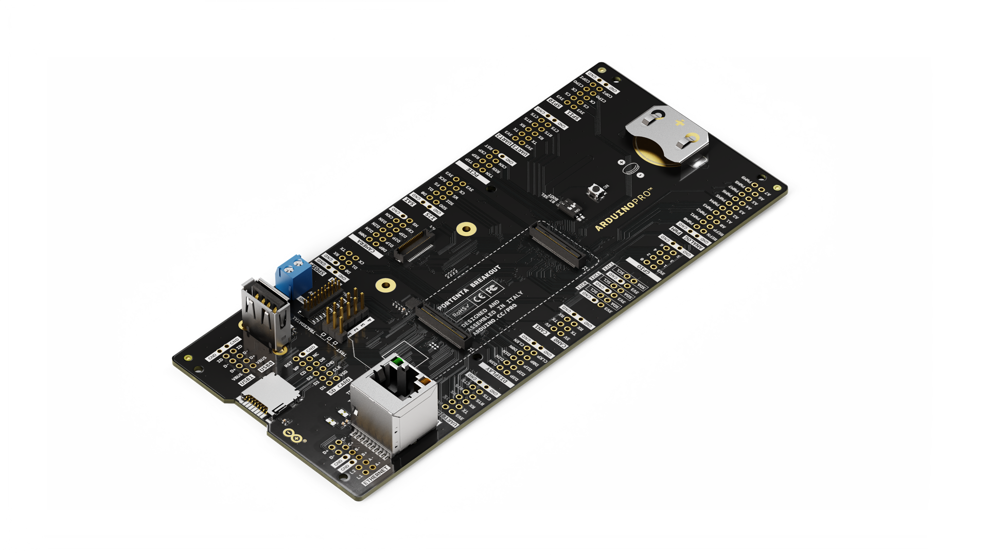 Arduino Portenta Breakout carte prototypage RJ45 microSD