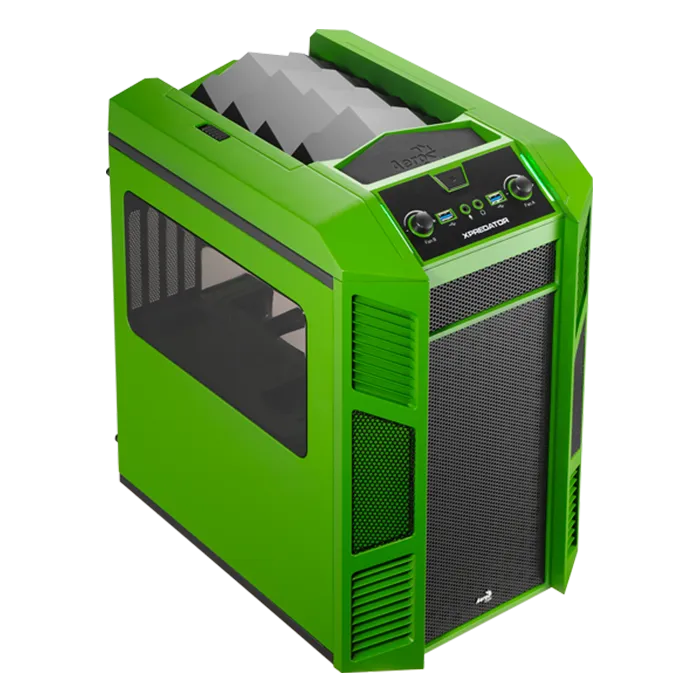 AeroCool Xpredator Cube Green boîtier PC cube vert