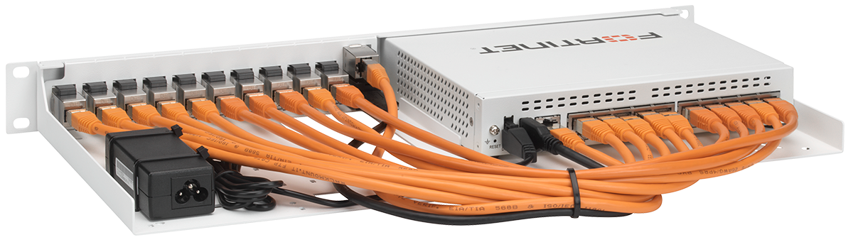 RACKMOUNT.it Fortinet Industrial RM-FR-T10I kit rack 19 FG-70G blindé