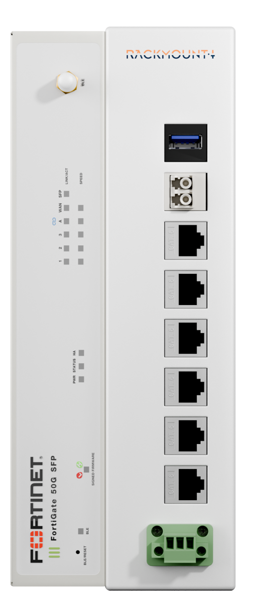 RACKMOUNT.it Fortinet Industrial RM-FR-D21 rail DIN FG-50G 18-72V