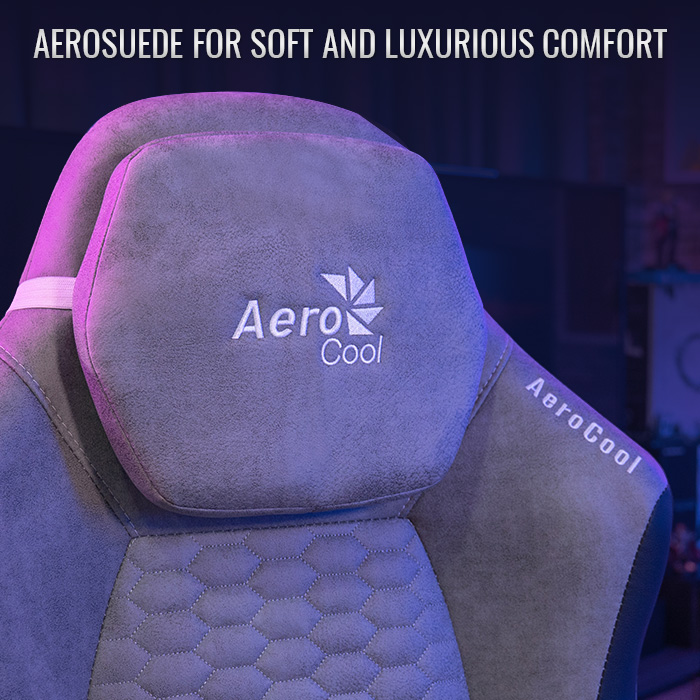 AeroCool CROWN AeroSuede chaise gaming tissu suède