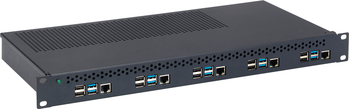 RACKMOUNT.it Raspberry RM-PI-T1 boîtier rack 1U 5x Pi4 + alim