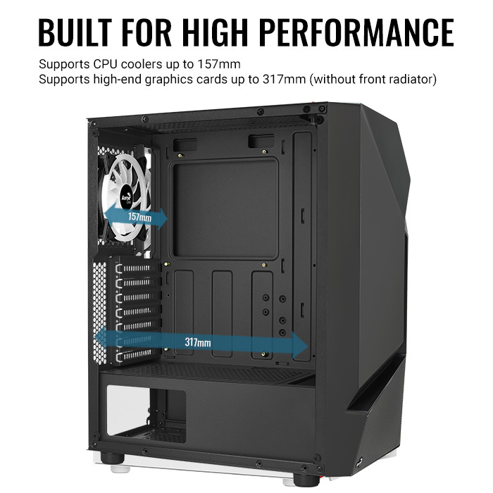 AeroCool Scape boîtier PC moyen tour vitré noir