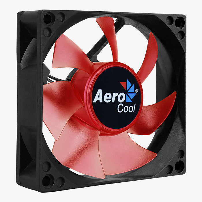 AeroCool Motion 8 Red-3P ventilateur PC 80mm LED