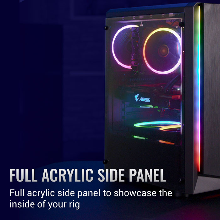 AeroCool Rift boîtier PC moyen tour RGB vitre acrylique