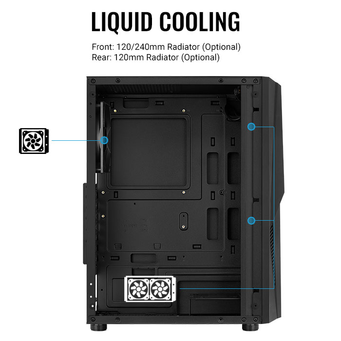 AeroCool Mecha boîtier PC moyen tour RGB verre trempé